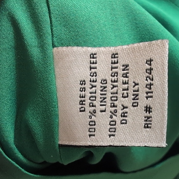 Eliza J Belted Emerald Green Elegant Dress with Pockets Size 8 Medium - Picture 8 of 8